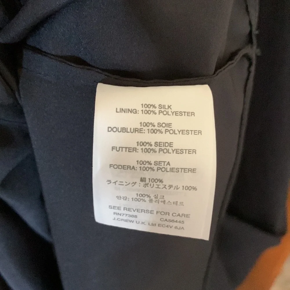 J.Crew Silk Navy Bridesmaids Halter‎ Style Dress
